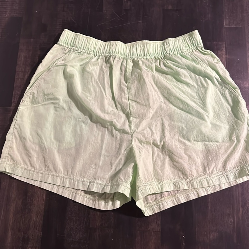 Aritza TNA Neon Green Windbreaker Shorts Size 2XS